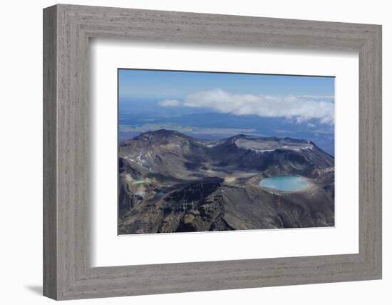 Aerial of the Colourful Tama Lakes in the Tongariro National Park, North Island, New Zealand-Michael Runkel-Framed Photographic Print