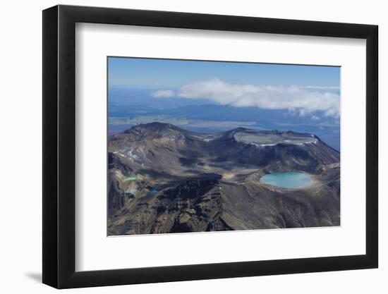 Aerial of the Colourful Tama Lakes in the Tongariro National Park, North Island, New Zealand-Michael Runkel-Framed Photographic Print