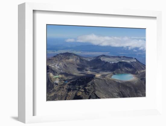 Aerial of the Colourful Tama Lakes in the Tongariro National Park, North Island, New Zealand-Michael Runkel-Framed Photographic Print