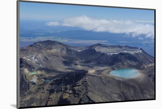 Aerial of the Colourful Tama Lakes in the Tongariro National Park, North Island, New Zealand-Michael Runkel-Mounted Photographic Print