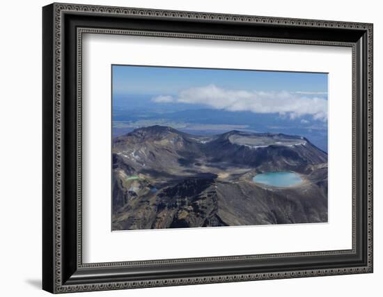 Aerial of the Colourful Tama Lakes in the Tongariro National Park, North Island, New Zealand-Michael Runkel-Framed Photographic Print