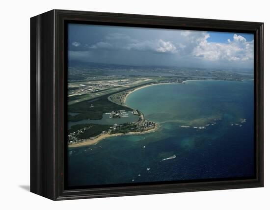 Aerial of the Island of Puerto Rico, West Indies, Central America-James Gritz-Framed Premier Image Canvas