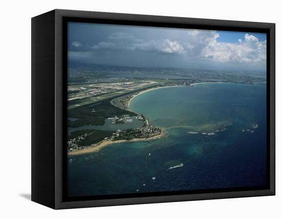 Aerial of the Island of Puerto Rico, West Indies, Central America-James Gritz-Framed Premier Image Canvas