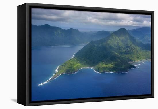 Aerial of the Island of Upolu, Samoa, South Pacific-Michael Runkel-Framed Premier Image Canvas