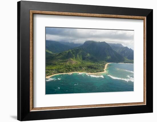 Aerial of the North Shore of the Island of Kauai, Hawaii, United States of America, Pacific-Michael Runkel-Framed Photographic Print