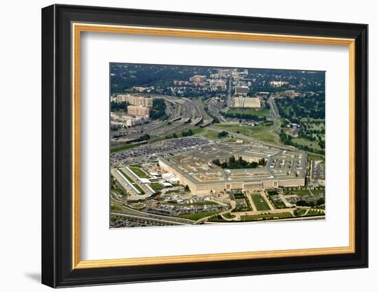 Aerial of the Pentagon, the Department of Defense Headquarters in Arlington, Virginia, near Washing-1photo-Framed Photographic Print