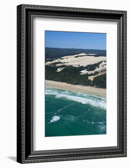 Aerial of the Seventy-Five Mile Beach, Fraser Island, UNESCO Site, Queensland, Australia-Michael Runkel-Framed Photographic Print