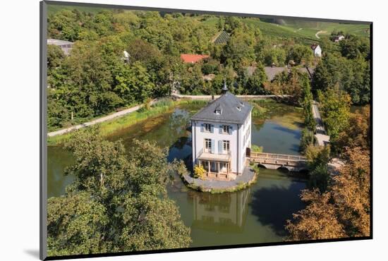 Aerial of Trappensee little castle, Heilbronn, Neckartal Valley, Wuerttemberg Wine Route-Markus Lange-Mounted Photographic Print