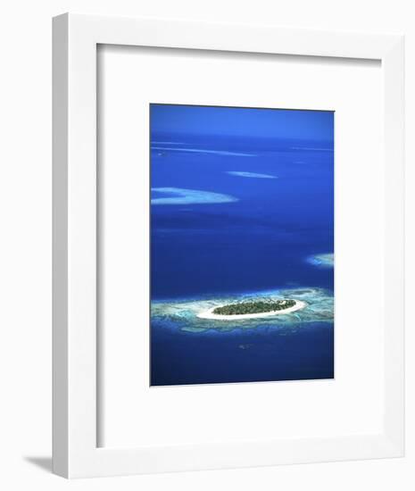 Aerial of Treasure Island Resort, Mamanuca Island Group, Fiji-David Wall-Framed Photographic Print