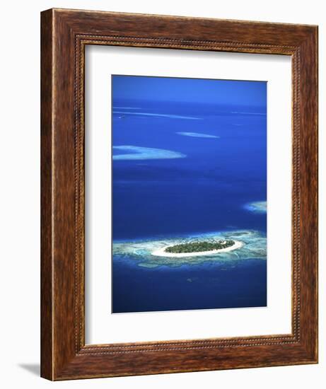 Aerial of Treasure Island Resort, Mamanuca Island Group, Fiji-David Wall-Framed Photographic Print