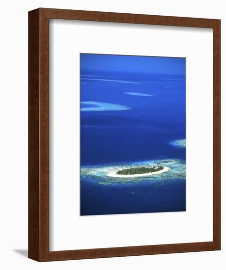 Aerial of Treasure Island Resort, Mamanuca Island Group, Fiji-David Wall-Framed Photographic Print