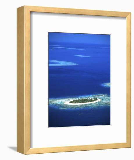 Aerial of Treasure Island Resort, Mamanuca Island Group, Fiji-David Wall-Framed Photographic Print