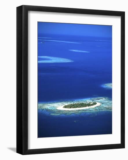 Aerial of Treasure Island Resort, Mamanuca Island Group, Fiji-David Wall-Framed Photographic Print