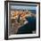 Aerial of Venetian harbor with a view of Venetian Fortezza, Rethymno, Crete, Greek Islands, Greece-Markus Lange-Framed Photographic Print