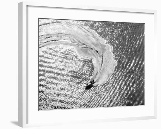 Aerial of Waterskier. Long Beach, California 1951-Margaret Bourke-White-Framed Premium Photographic Print