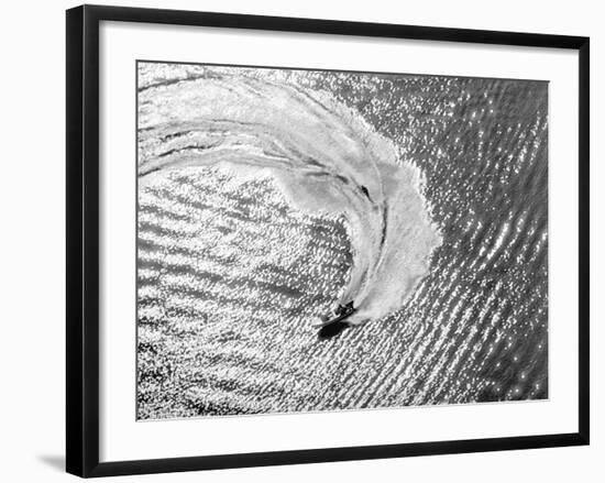 Aerial of Waterskier. Long Beach, California 1951-Margaret Bourke-White-Framed Premium Photographic Print