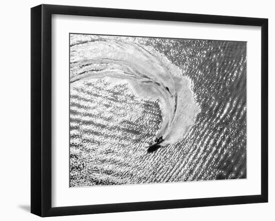 Aerial of Waterskier. Long Beach, California 1951-Margaret Bourke-White-Framed Photographic Print
