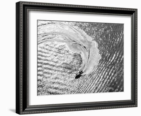 Aerial of Waterskier. Long Beach, California 1951-Margaret Bourke-White-Framed Photographic Print