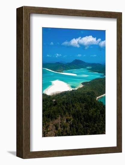 Aerial of Whitehaven in the Whit Sunday Islands, Queensland, Australia, Pacific-Michael Runkel-Framed Photographic Print