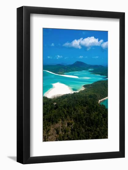 Aerial of Whitehaven in the Whit Sunday Islands, Queensland, Australia, Pacific-Michael Runkel-Framed Photographic Print