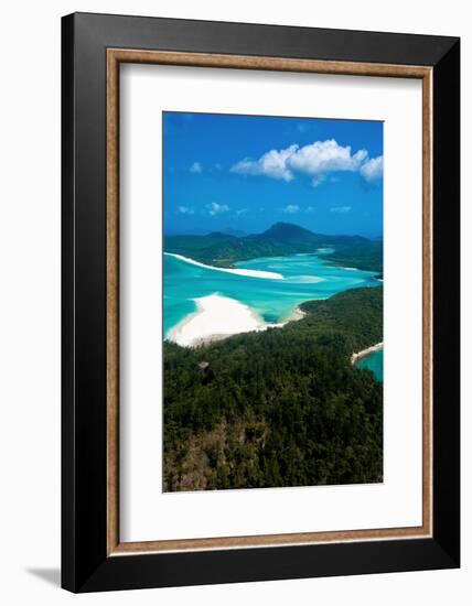 Aerial of Whitehaven in the Whit Sunday Islands, Queensland, Australia, Pacific-Michael Runkel-Framed Photographic Print