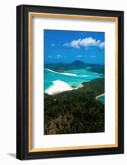 Aerial of Whitehaven in the Whit Sunday Islands, Queensland, Australia, Pacific-Michael Runkel-Framed Photographic Print