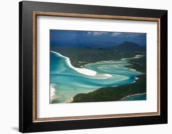 Aerial of Whitehaven in the Whit Sunday Islands, Queensland, Australia, Pacific-Michael Runkel-Framed Photographic Print