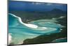 Aerial of Whitehaven in the Whit Sunday Islands, Queensland, Australia, Pacific-Michael Runkel-Mounted Photographic Print