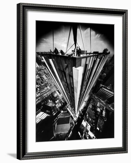 Aerial Perspective of the New Time and Life Building-Yale Joel-Framed Photographic Print