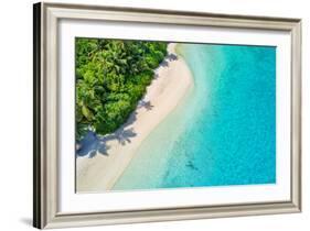 Aerial Photo of Beautiful Paradise Maldives - Tropical Beach on Island-Jag_cz-Framed Photographic Print