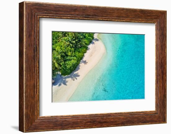 Aerial Photo of Beautiful Paradise Maldives - Tropical Beach on Island-Jag_cz-Framed Photographic Print