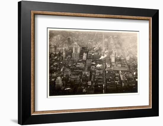 Aerial Photo of Downtown Philadelphia, Taken from the LZ 127 Graf Zeppelin, 1928-German photographer-Framed Photographic Print