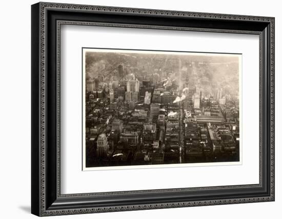 Aerial Photo of Downtown Philadelphia, Taken from the LZ 127 Graf Zeppelin, 1928-German photographer-Framed Photographic Print