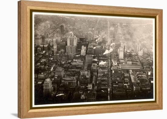 Aerial Photo of Downtown Philadelphia, Taken from the LZ 127 Graf Zeppelin, 1928-German photographer-Framed Premier Image Canvas