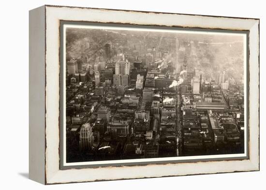 Aerial Photo of Downtown Philadelphia, Taken from the LZ 127 Graf Zeppelin, 1928-German photographer-Framed Premier Image Canvas