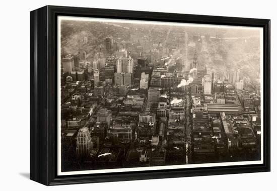 Aerial Photo of Downtown Philadelphia, Taken from the LZ 127 Graf Zeppelin, 1928-German photographer-Framed Premier Image Canvas