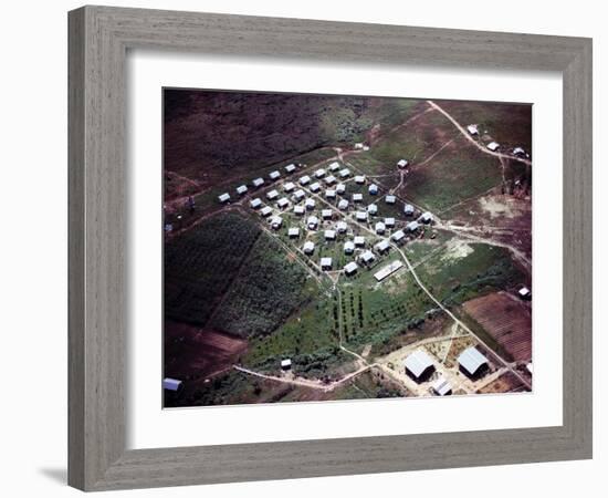 Aerial Photo of Jonestown, Guyana-null-Framed Photo