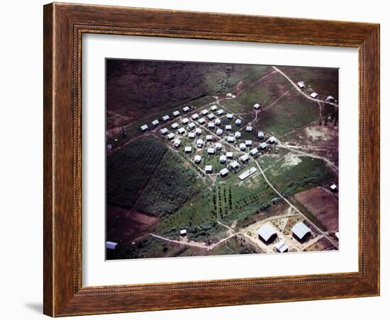 Aerial Photo of Jonestown, Guyana-null-Framed Photo