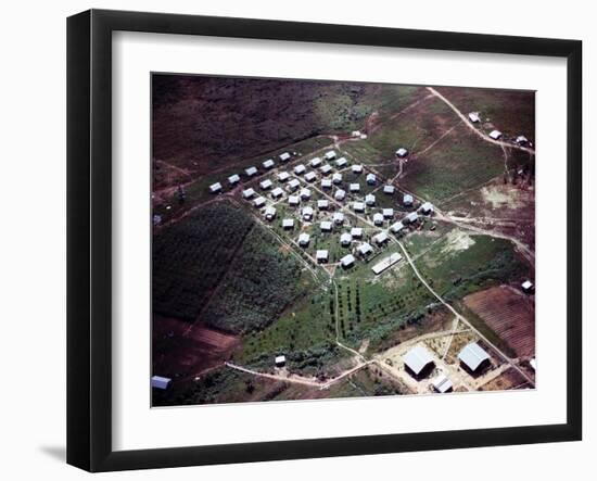 Aerial Photo of Jonestown, Guyana-null-Framed Photo