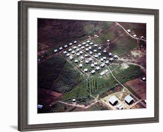 Aerial Photo of Jonestown, Guyana-null-Framed Photo