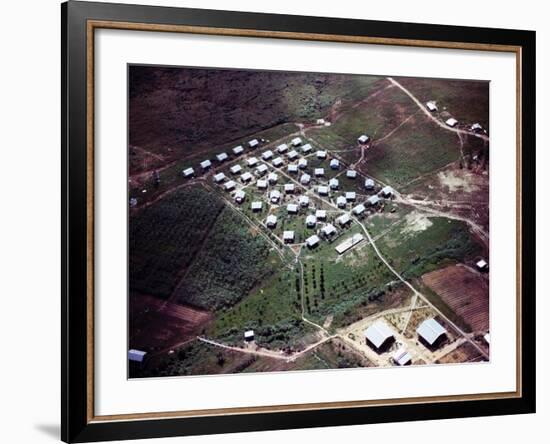 Aerial Photo of Jonestown, Guyana-null-Framed Photo