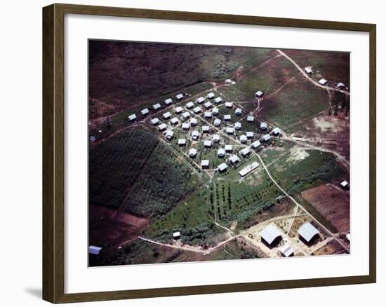 Aerial Photo of Jonestown, Guyana-null-Framed Photo