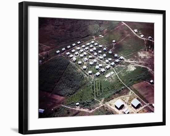 Aerial Photo of Jonestown, Guyana-null-Framed Photo