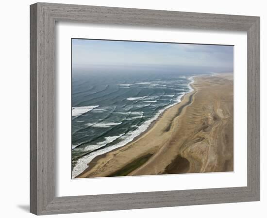 Aerial Photo of the Skeleton Coast, Namibia, Africa-Milse Thorsten-Framed Photographic Print