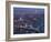 Aerial Photo Showing Tower Bridge, River Thames and Canary Wharf at Dusk, London, England-Charles Bowman-Framed Photographic Print