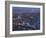 Aerial Photo Showing Tower Bridge, River Thames and Canary Wharf at Dusk, London, England-Charles Bowman-Framed Photographic Print