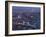 Aerial Photo Showing Tower Bridge, River Thames and Canary Wharf at Dusk, London, England-Charles Bowman-Framed Photographic Print