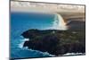 Aerial photograph of Double Island Point Lighthouse, Great Sandy National Park, Australia-Mark A Johnson-Mounted Photographic Print