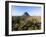 Aerial photograph of Mt Beerwah & Mt Coonowrin, Glasshouse Mountains, Australia-Mark A Johnson-Framed Photographic Print