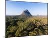 Aerial photograph of Mt Beerwah & Mt Coonowrin, Glasshouse Mountains, Australia-Mark A Johnson-Mounted Photographic Print